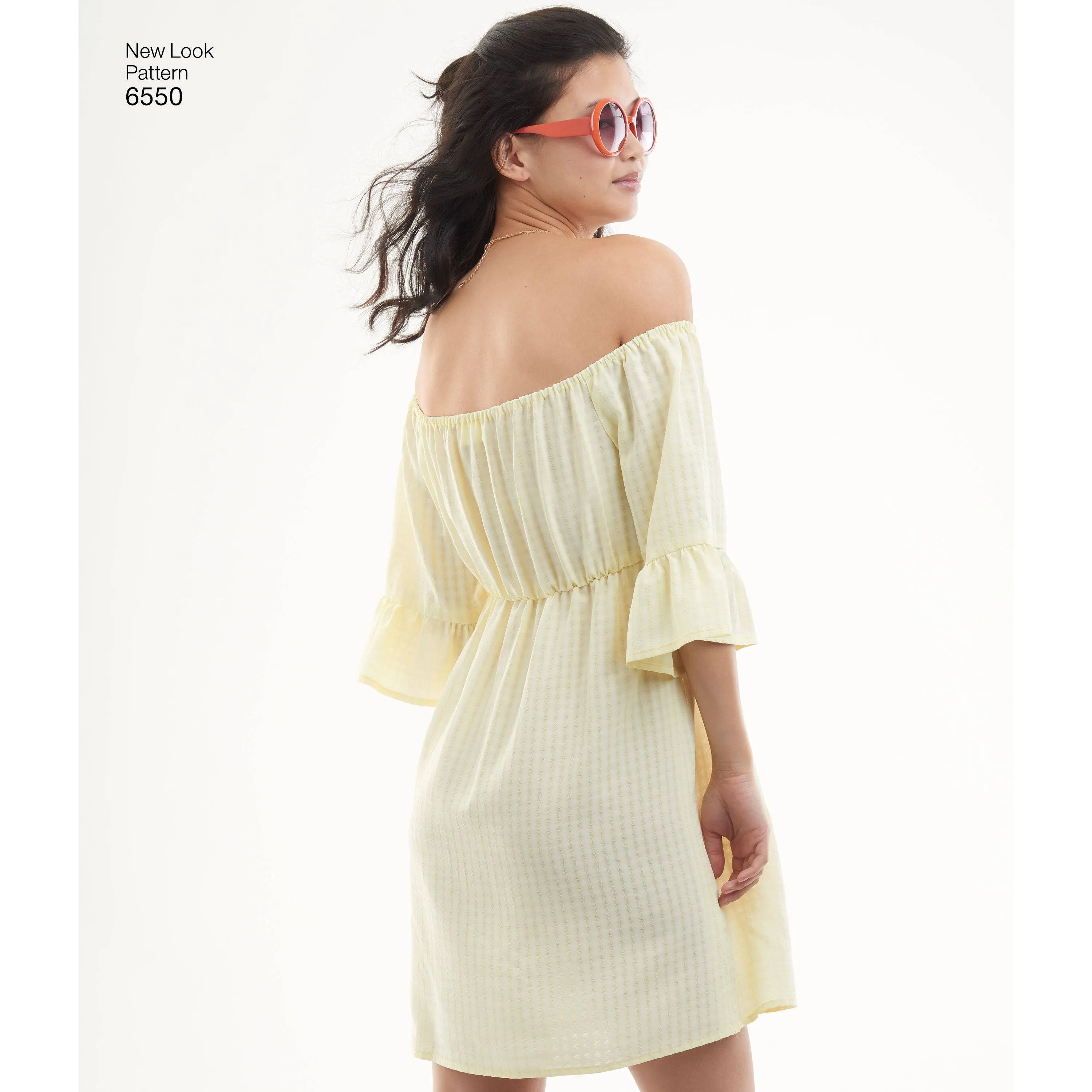 6550 New Look Pattern 6550 Women's Off Shoulder Dress