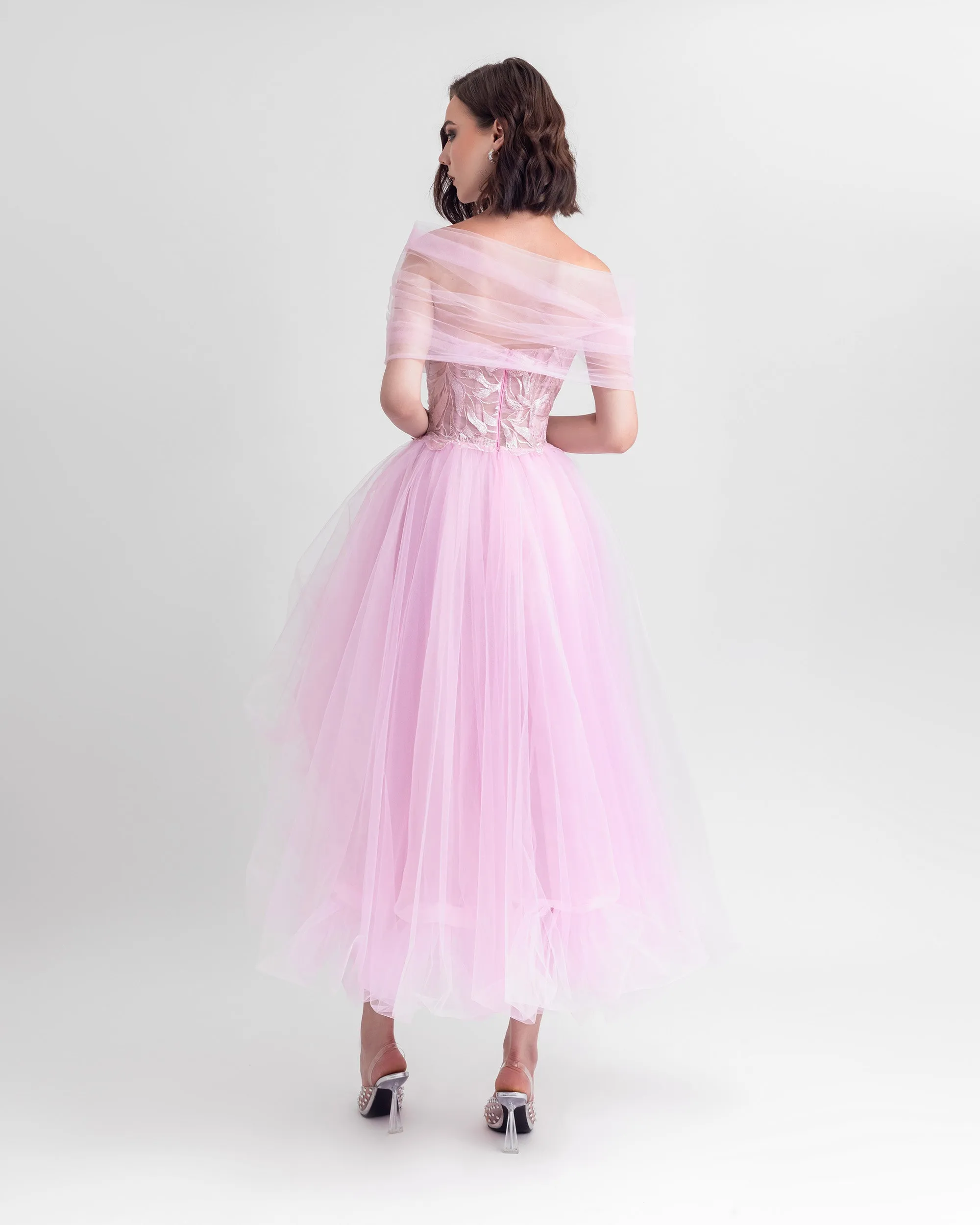Bow-Like Off-Shoulder Dress