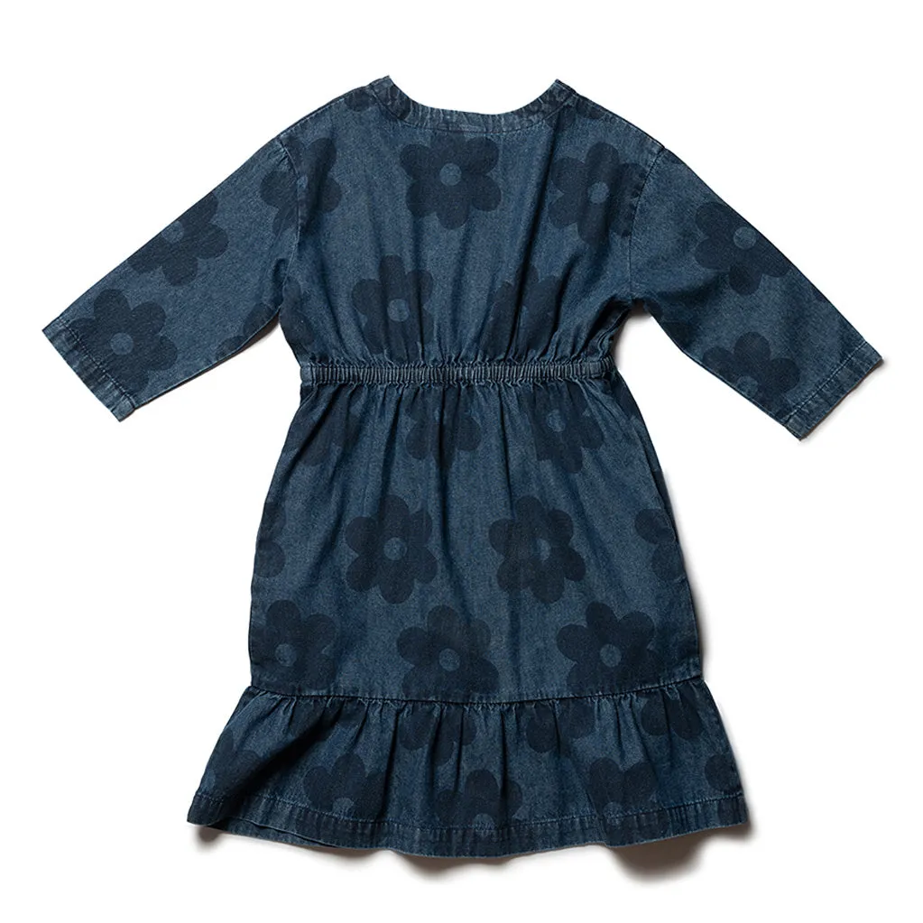 Dress Batafurai Big Flowers Denim