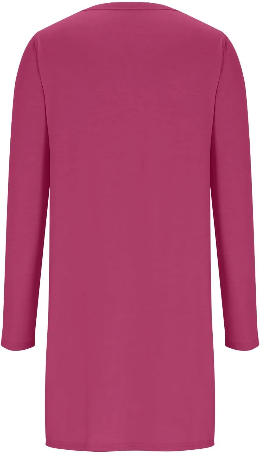 hlysgo Womens Mini Dress Summer Long Sleeve Crew Neck Casual Dresses Trendy Loose Comfy Knee Length Dress with Pockets