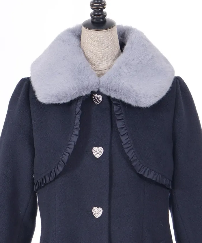 Long Coat with Fur Tippet