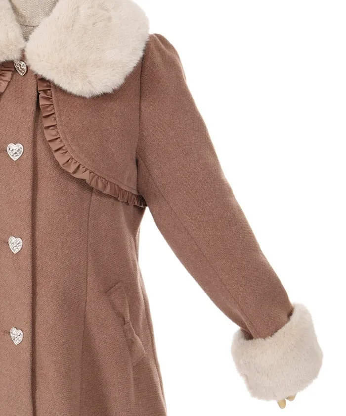 Long Coat with Fur Tippet