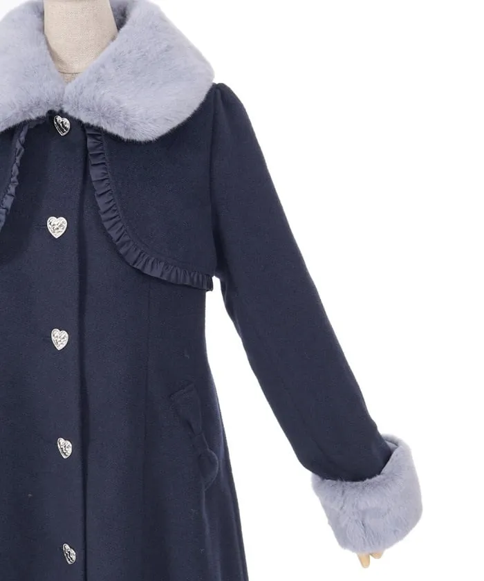 Long Coat with Fur Tippet