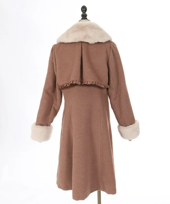 Long Coat with Fur Tippet
