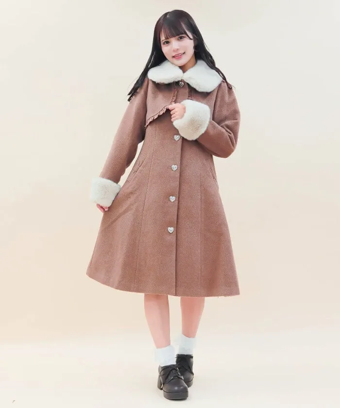 Long Coat with Fur Tippet