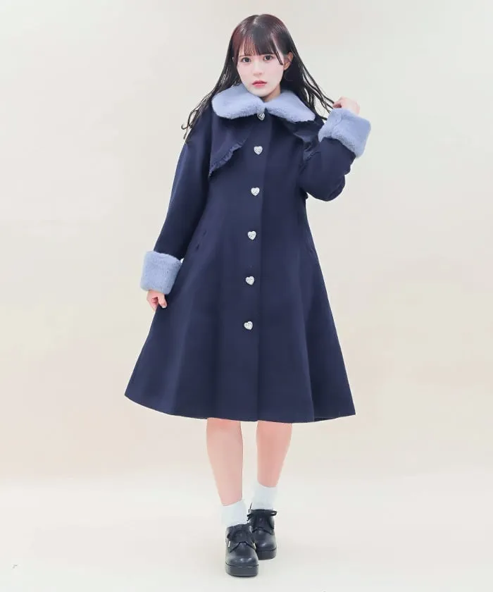 Long Coat with Fur Tippet