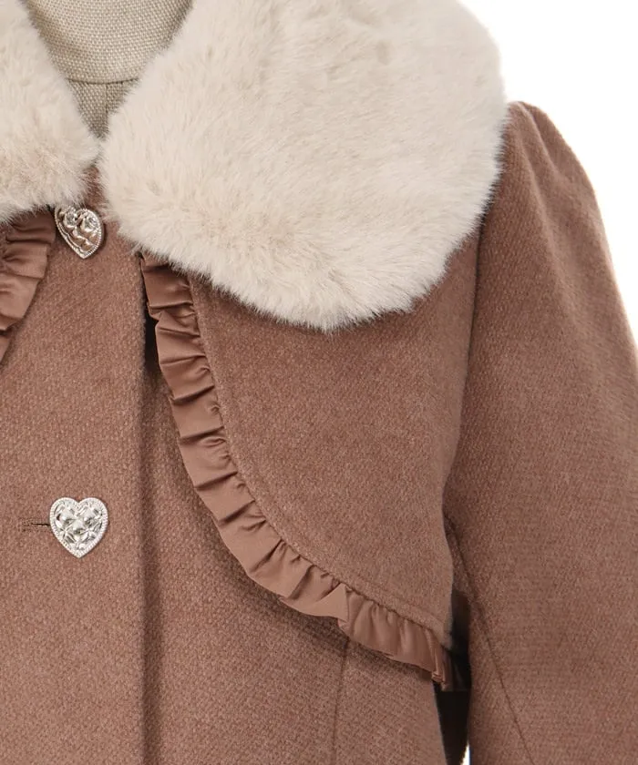 Long Coat with Fur Tippet