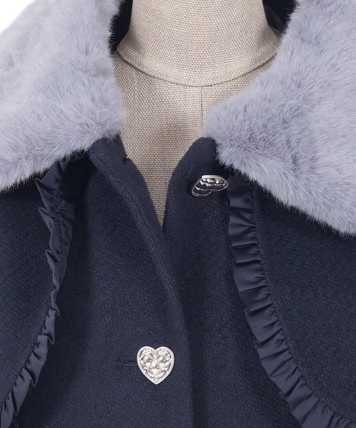 Long Coat with Fur Tippet
