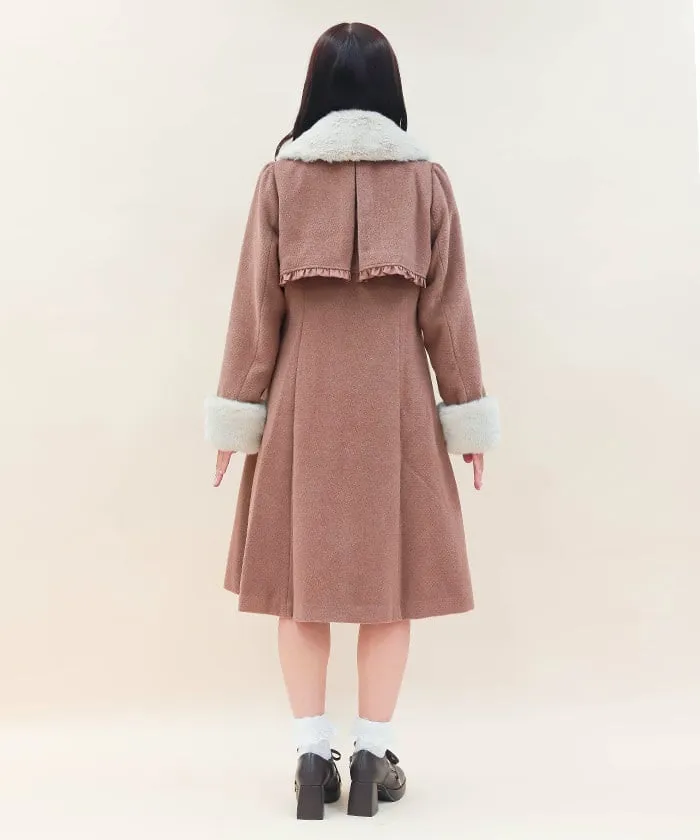 Long Coat with Fur Tippet