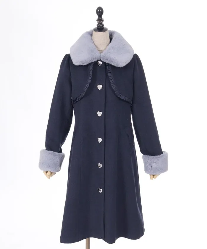 Long Coat with Fur Tippet