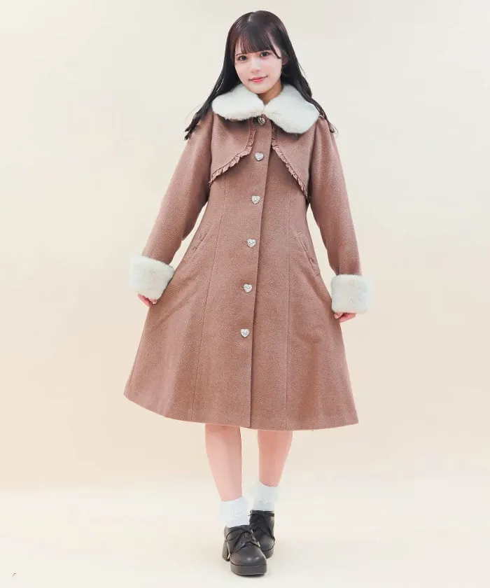 Long Coat with Fur Tippet
