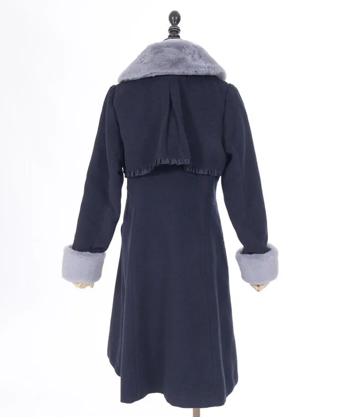 Long Coat with Fur Tippet