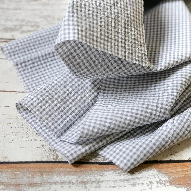 Seersucker Gingham Grey
