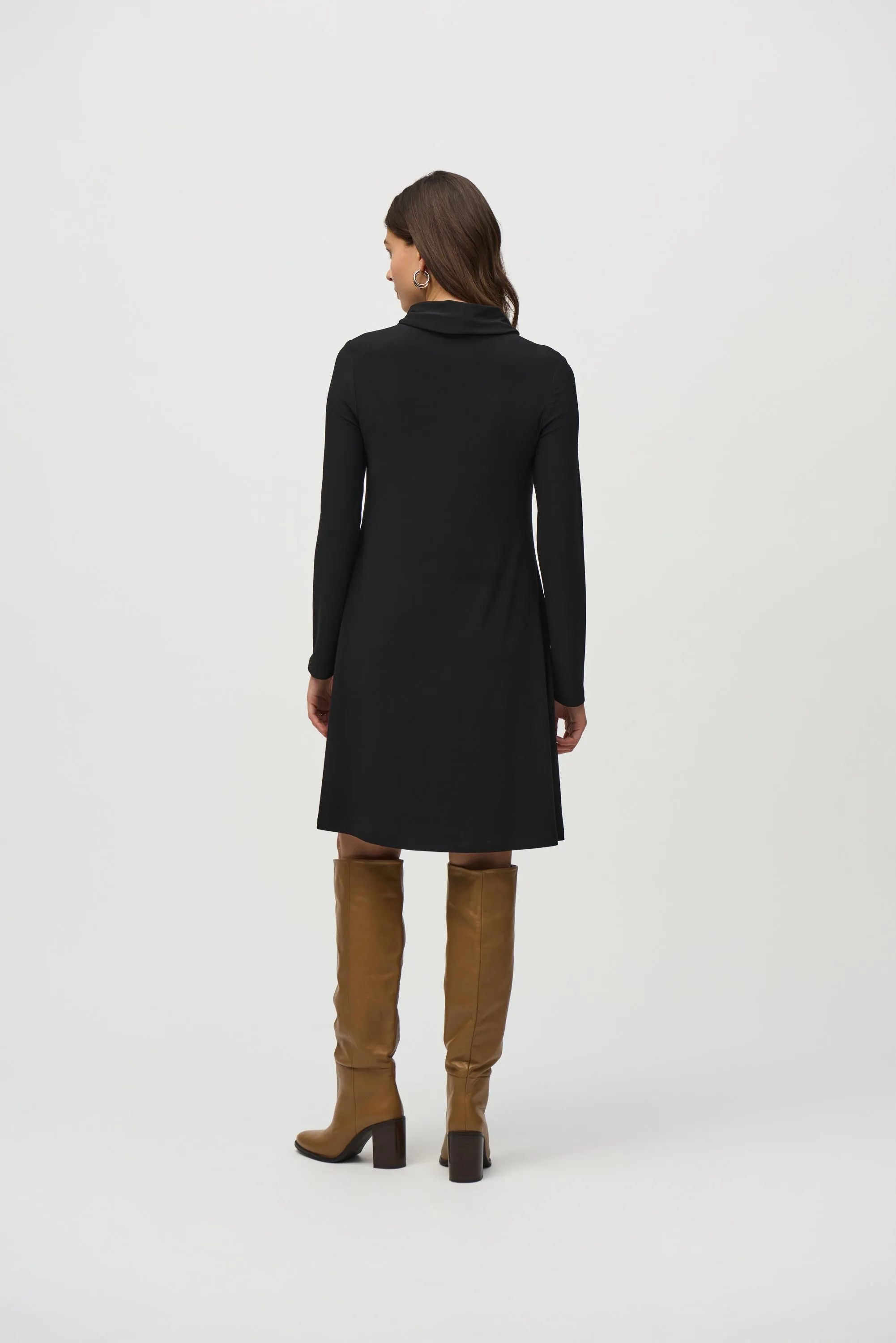 Starling Silky Knit and Sweater Animal A-Line Dress- Joseph Ribkoff 244028